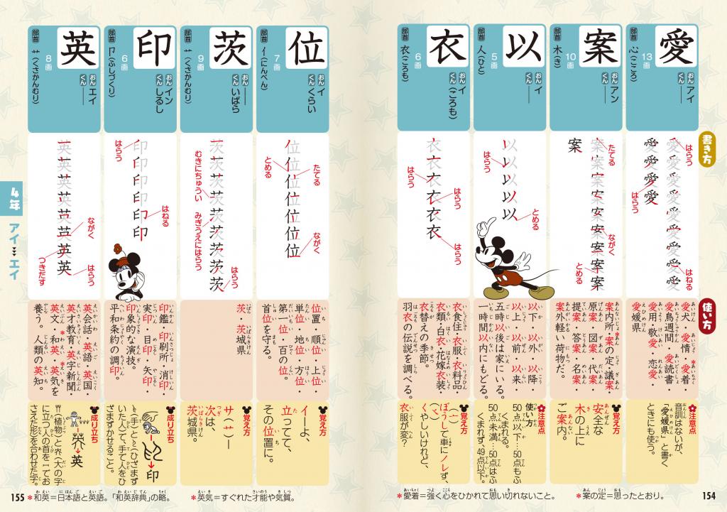 ディズニーミニブック 小学 小学校で習う全漢字の書き方 改訂版